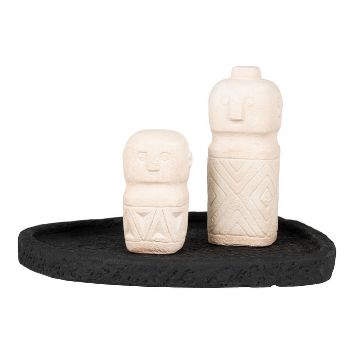 Vassoio HN34, Nero, Cemento, 26,5x26x2 cm, Seven Design