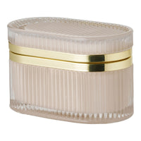 Scatola Portaoggetti Love, Beige, Vetro, 13,5x8x9 cm, Seven Design