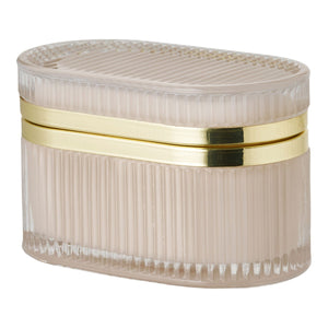 Scatola Portaoggetti Love, Beige, Vetro, 13,5x8x9 cm, Seven Design