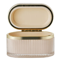 Scatola Portaoggetti Love, Beige, Vetro, 13,5x8x9 cm, Seven Design