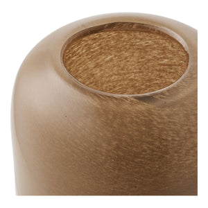 Portacandela HN23, Marrone, Vetro, 8x8x7,5 cm, Seven Design