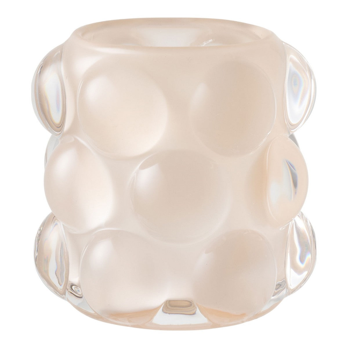 Portacandela HN25, Multicolore, Vetro, 8,5x8,5x8 cm, Seven Design