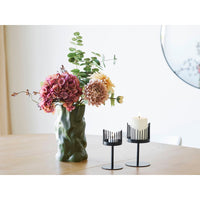 Portacandela HN27, Nero, Metallo, 11x11x18 cm, Seven Design