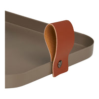 Vassoio HN28, Marrone, Metallo, 16,5x39,5x1,5 cm, Seven Design