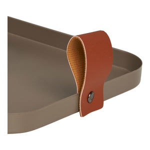 Vassoio HN28, Marrone, Metallo, 16,5x39,5x1,5 cm, Seven Design