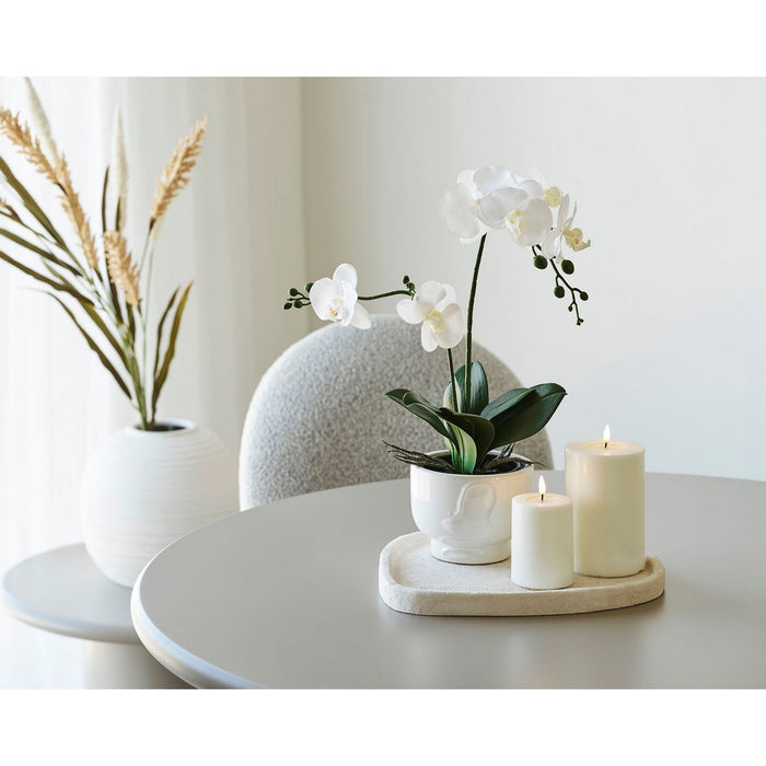 Vassoio HN29, Bianco, Cemento, 35x30x2,5 cm, Seven Design