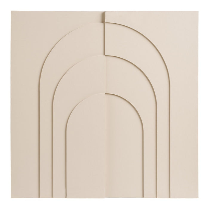Pannello Decorativo Ina, Beige, MDF, 60x2x60 cm, Seven Design