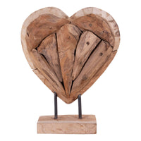 Scultura Almada, Marrone, Legno, 20x20x30 cm, Seven Design