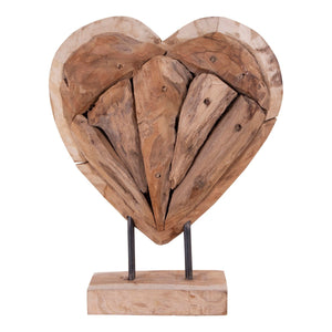 Scultura Almada, Marrone, Legno, 20x20x30 cm, Seven Design
