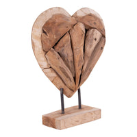 Scultura Almada, Marrone, Legno, 20x20x30 cm, Seven Design
