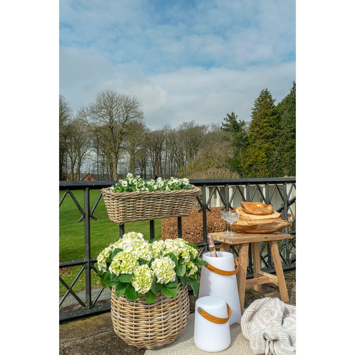 Lanterna Bristol, Bianco, Plastica, 25x25x37,5 cm, Seven Design