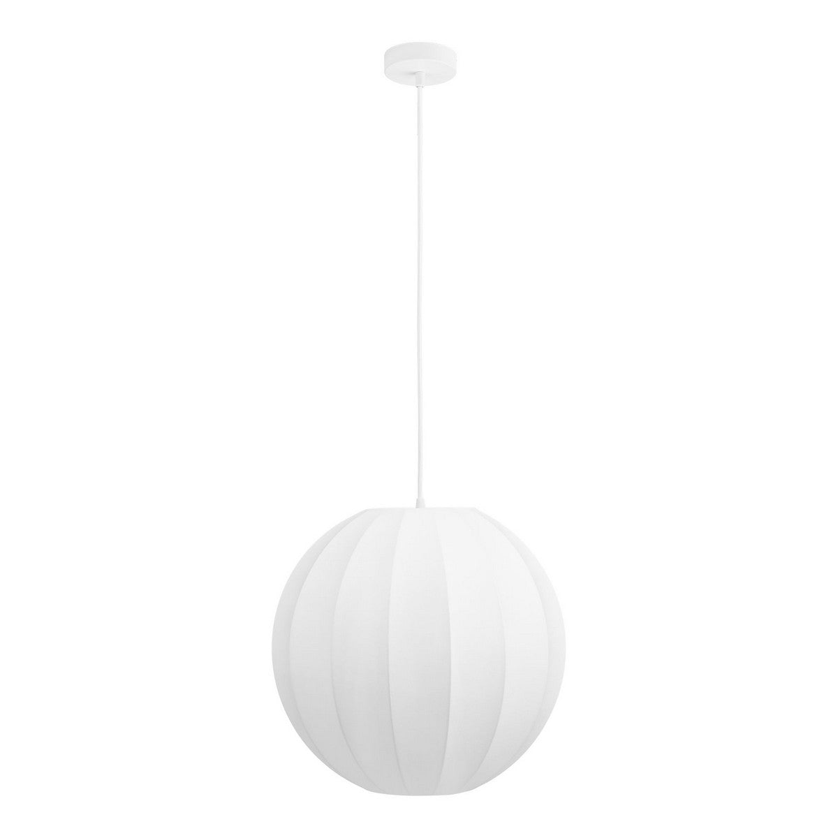 Lampada a Sospensione Coventry, Bianco, Seta, 40x40x100 cm, Seven Design