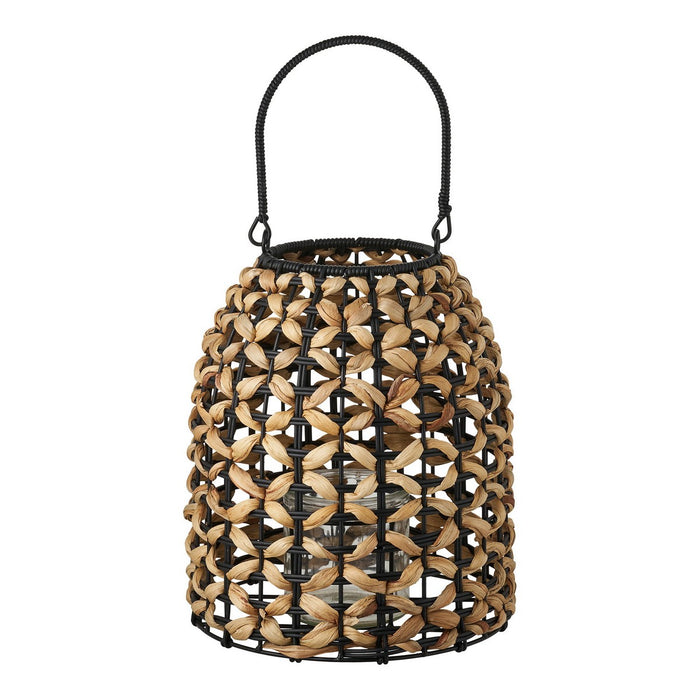 Lanterna Pinto, Marrone, Rattan Sintetico, 24x24x28,5 cm, Seven Design