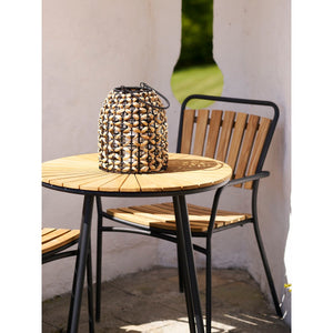 Lanterna Pinto, Marrone, Rattan Sintetico, 24x24x28,5 cm, Seven Design