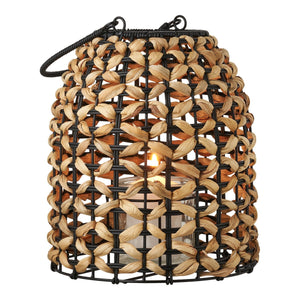 Lanterna Pinto, Marrone, Rattan Sintetico, 24x24x28,5 cm, Seven Design