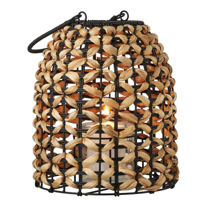 Lanterna Pinto, Marrone, Rattan Sintetico, 24x24x28,5 cm, Seven Design