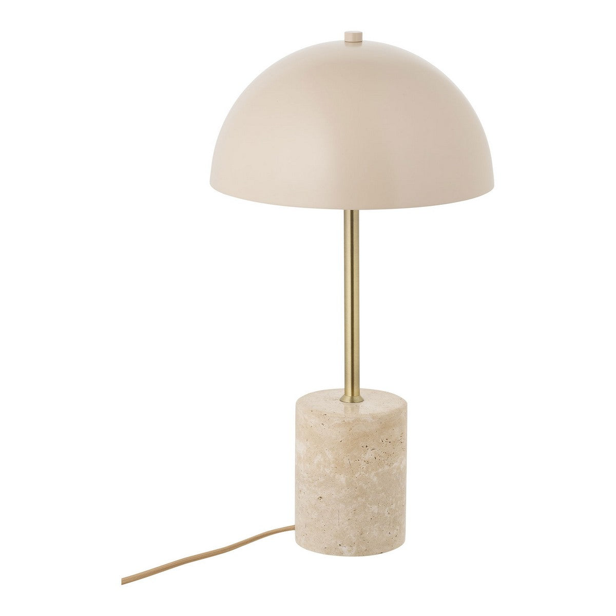 Lampada da Tavolo Sheffield, Beige, Metallo, 25x25x45 cm, Seven Design