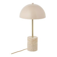 Lampada da Tavolo Sheffield, Beige, Metallo, 25x25x45 cm, Seven Design