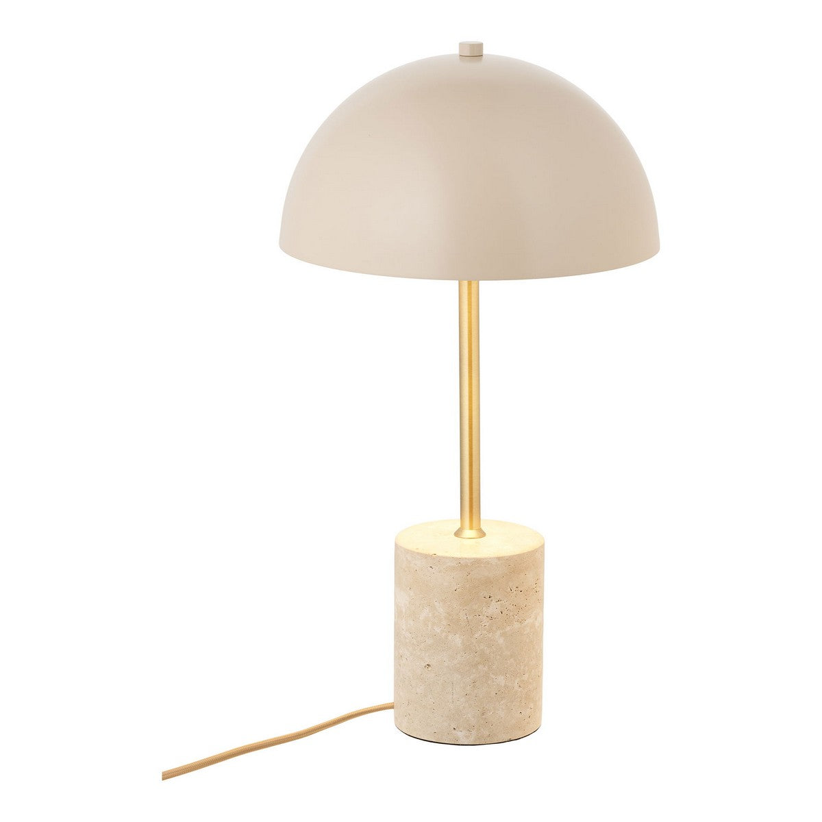 Lampada da Tavolo Sheffield, Beige, Metallo, 25x25x45 cm, Seven Design