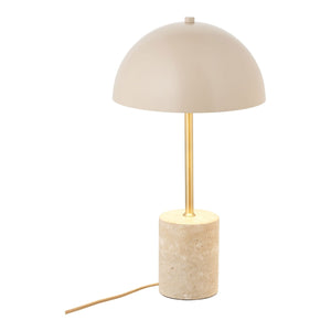 Lampada da Tavolo Sheffield, Beige, Metallo, 25x25x45 cm, Seven Design