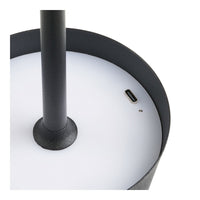 Lampada da Tavolo Bradford, Nero, Metallo, 10x10x37 cm, Seven Design