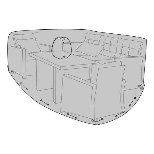 Fodera Protettiva per Arredo da Esterno Luxury, Nero, Poliestere, 180x180x95 cm, Seven Design