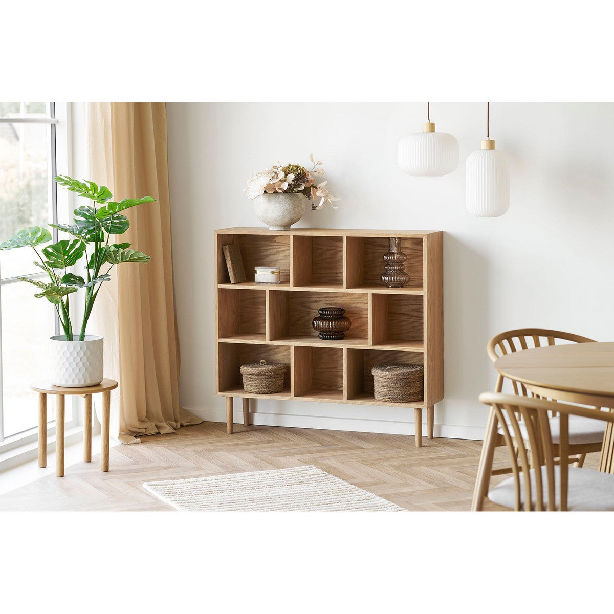 Pianta Artificiale Hydrangea, Multicolore, Plastica, 10x10x65 cm, Seven Design