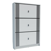 Scarpiera Friendly, Bianco, Truciolare, 80x17x120 cm, Seven Design