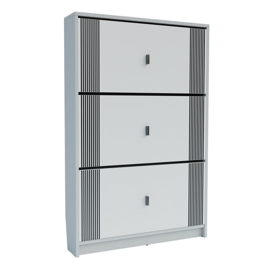 Scarpiera Friendly, Bianco, Truciolare, 80x17x120 cm, Seven Design