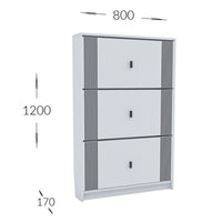 Scarpiera Friendly, Bianco, Truciolare, 80x17x120 cm, Seven Design