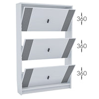 Scarpiera Friendly, Bianco, Truciolare, 80x17x120 cm, Seven Design