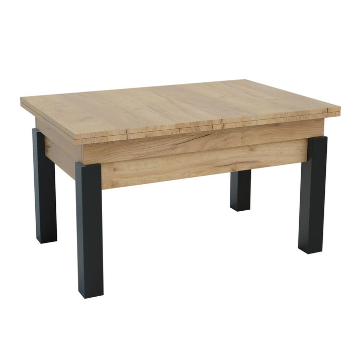 Tavolino Trasformabile Sun, Marrone, Truciolare, 120x90x75 cm, Seven Design