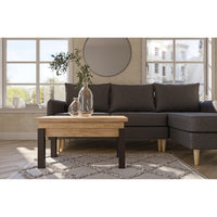 Tavolino Trasformabile Sun, Marrone, Truciolare, 120x90x75 cm, Seven Design