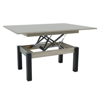 Tavolino Trasformabile Foggy, Marrone, Truciolare, 120x90x75 cm, Seven Design