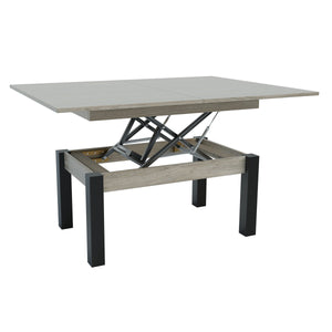 Tavolino Trasformabile Foggy, Marrone, Truciolare, 120x90x75 cm, Seven Design