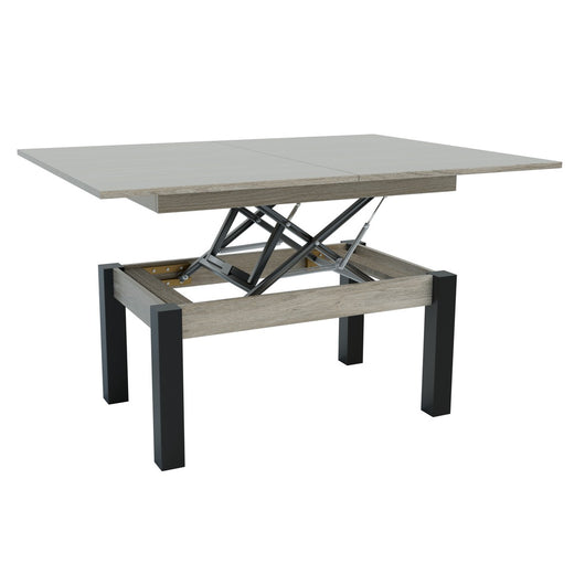 Tavolino Trasformabile Foggy, Marrone, Truciolare, 120x90x75 cm, Seven Design