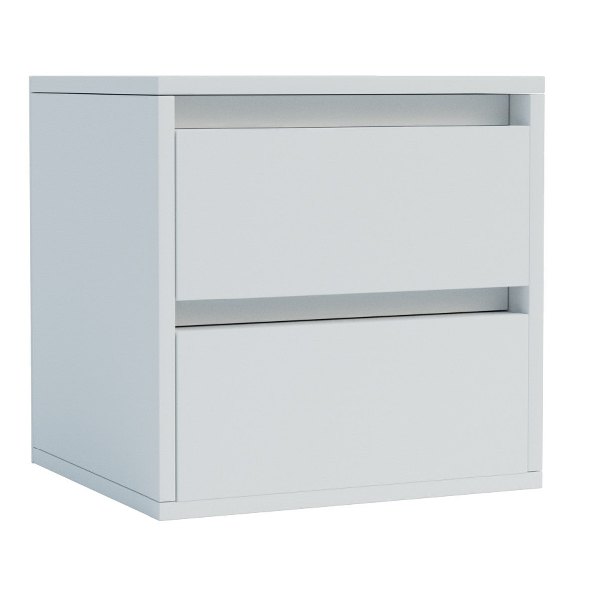 Comodino Idea, Bianco, Truciolare Melaminico, 40x40x35 cm, Seven Design