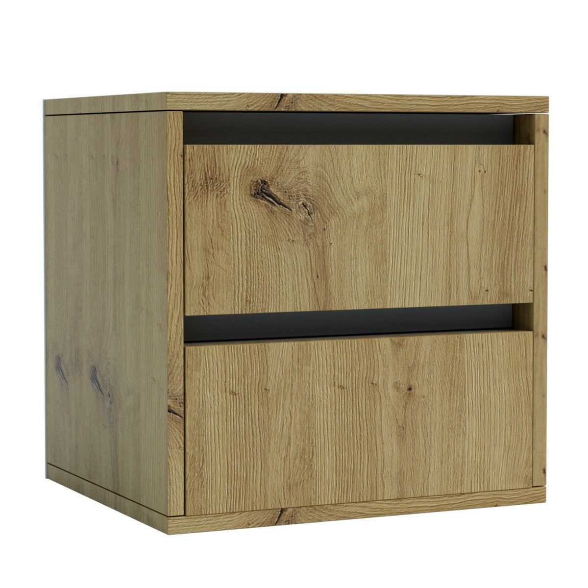 Comodino Idea, Marrone, Truciolare Melaminico, 40x40x35 cm, Seven Design