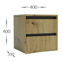 Comodino Idea, Marrone, Truciolare Melaminico, 40x40x35 cm, Seven Design