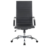 Sedia da Ufficio Helsinky, Nero, PU, 54,5x62x116 cm, Seven Design