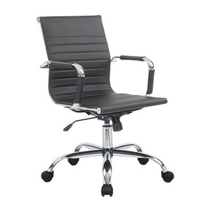 Sedia da Ufficio Helsinky V, Nero, PU, 56,5x62,5x96,5 cm, Seven Design