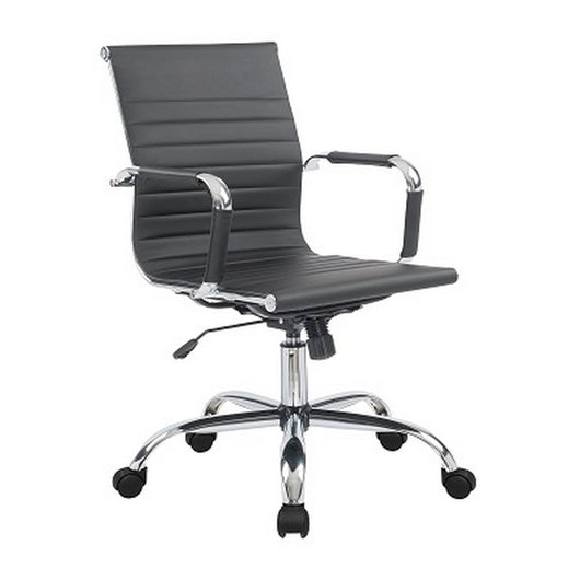 Sedia da Ufficio Helsinky V, Nero, PU, 56,5x62,5x96,5 cm, Seven Design