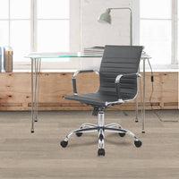 Sedia da Ufficio Helsinky V, Nero, PU, 56,5x62,5x96,5 cm, Seven Design