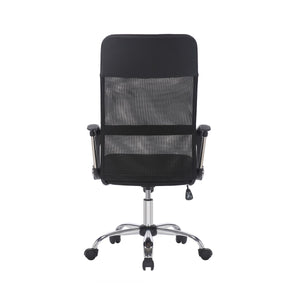 Sedia da Ufficio New York, Nero, Rete, 63x65x122 cm, Seven Design