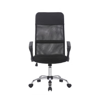 Sedia da Ufficio New York, Nero, Rete, 63x65x122 cm, Seven Design