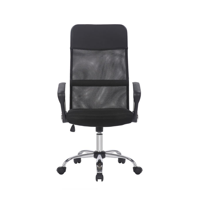 Sedia da Ufficio New York, Nero, Rete, 63x65x122 cm, Seven Design