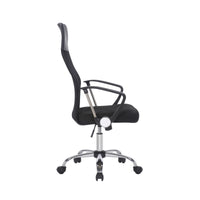 Sedia da Ufficio New York, Nero, Rete, 63x65x122 cm, Seven Design