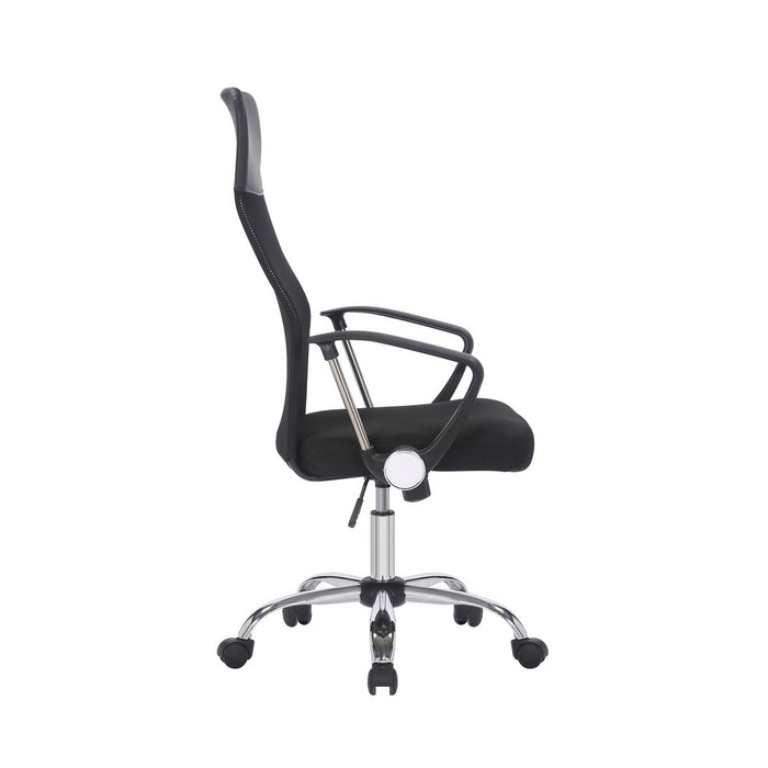 Sedia da Ufficio New York, Nero, Rete, 63x65x122 cm, Seven Design