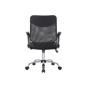 Sedia da Ufficio New Port, Nero, Rete, 62x59x104,5 cm, Seven Design