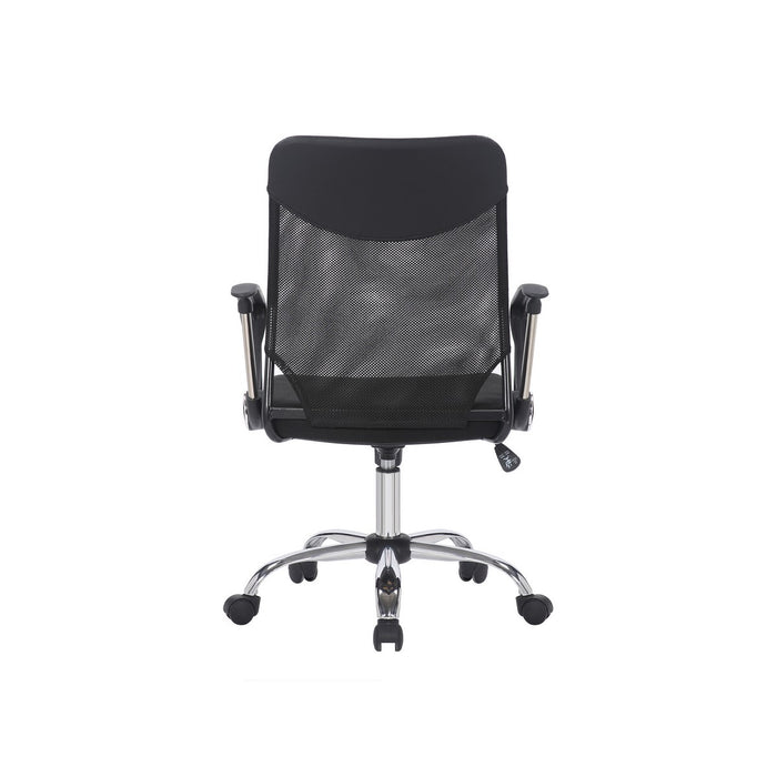 Sedia da Ufficio New Port, Nero, Rete, 62x59x104,5 cm, Seven Design